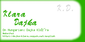 klara dajka business card